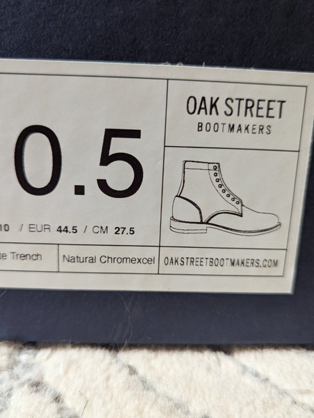 Oak Street Bootmakers Trench Boot Natural Chromexcel Size 10.5 - Picture 8 of 11